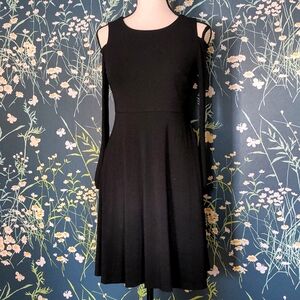 Long Sleeve Cold Shoulder Black Dress Ann Taylor LOFT
